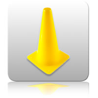 Witches Hat Cone 30cm (12in) - Single